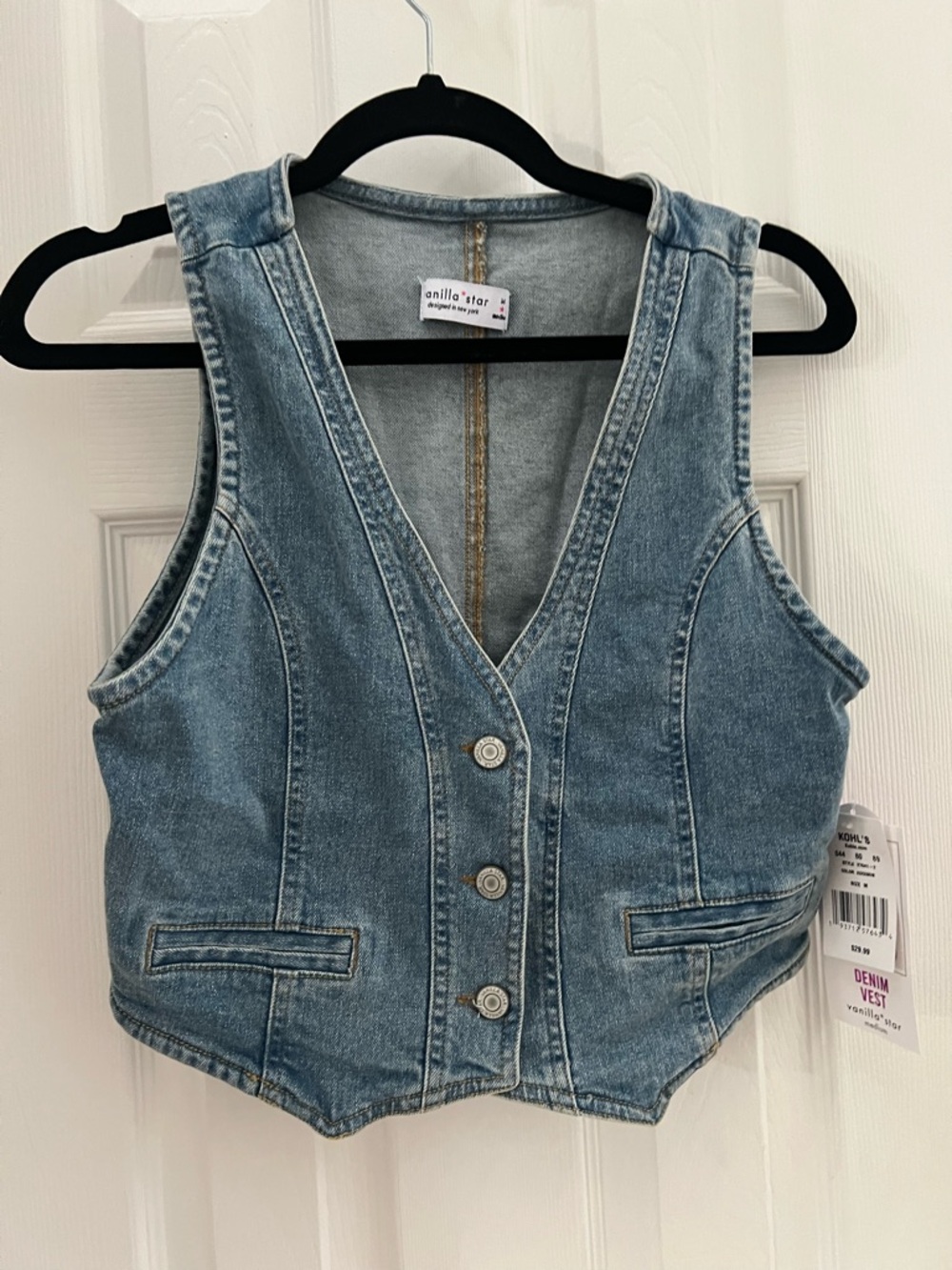 Vanilla Star Light Blue Denim Vest